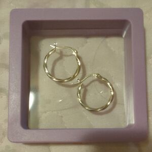 Twisted S925 Hoop Earrings